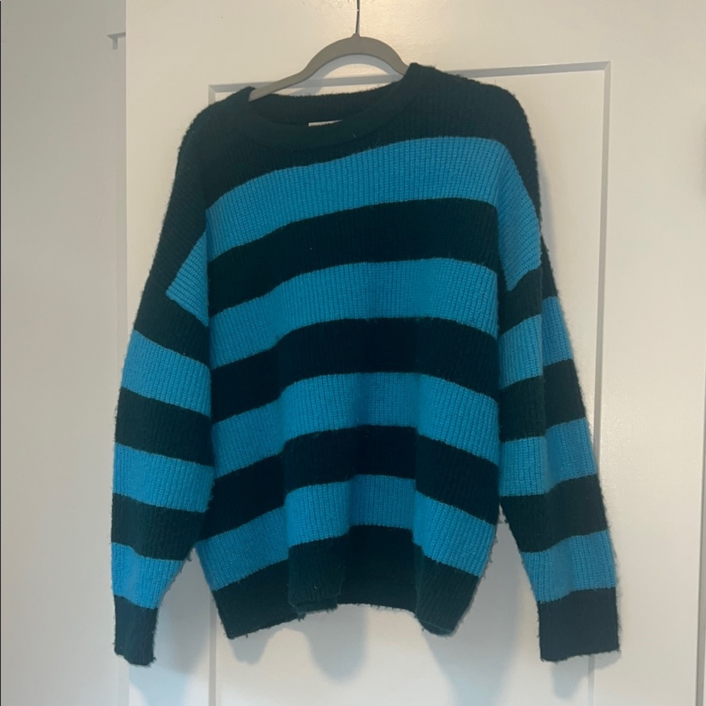 Striped Blue and Green Sweater